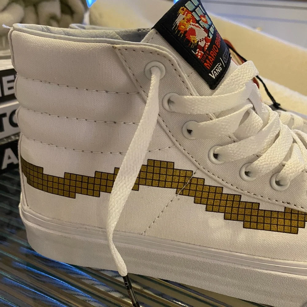 Women’s Vans Sk8-HI Slim Nintendo Console/Gold Sneakers size 7.5 - Picture 3 of 9